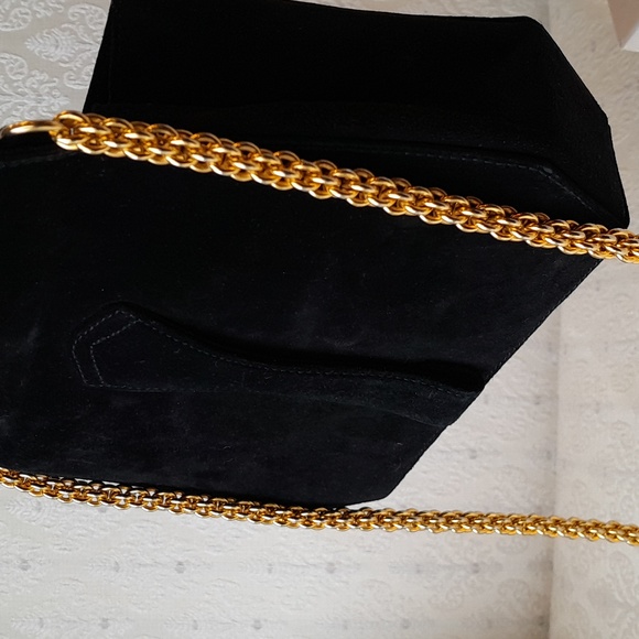 Paloma Picasso  Vintage Suede Chain Cross body Bag! - Picture 10 of 15